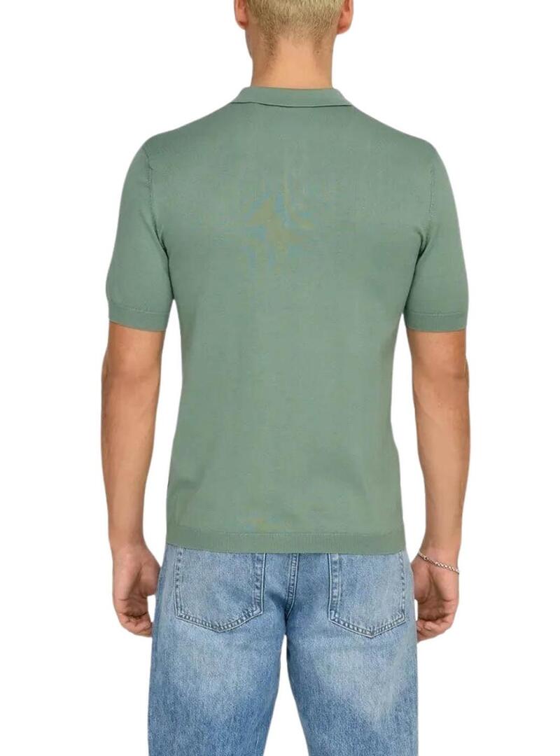 Polo Only and Sons Wyler verde per uomo