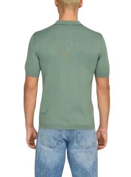 Polo Only and Sons Wyler verde per uomo