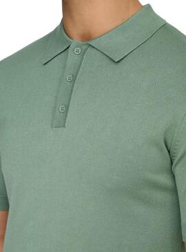 Polo Only and Sons Wyler verde per uomo