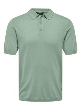 Polo Only and Sons Wyler verde per uomo