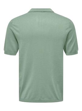 Polo Only and Sons Wyler verde per uomo