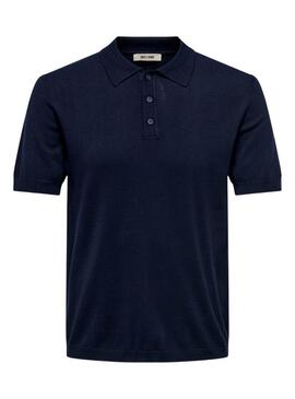 Polo Only and Sons Wyler blu navy per uomo