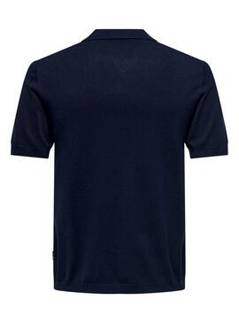 Polo Only and Sons Wyler blu navy per uomo