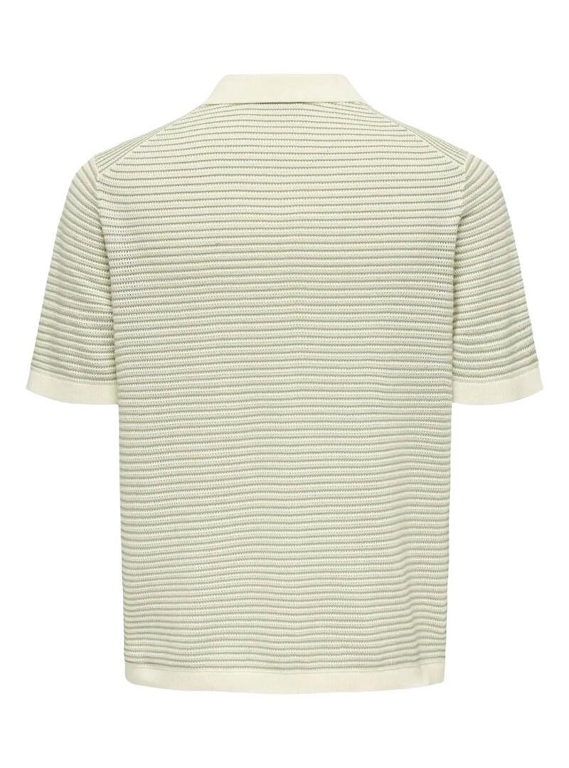 Polo Only and Sons Kian verde e beige per uomo