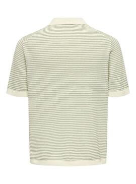 Polo Only and Sons Kian verde e beige per uomo
