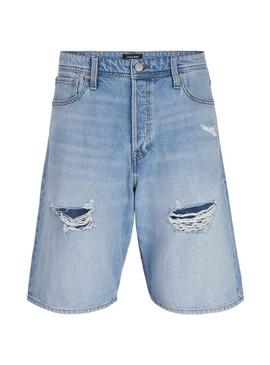 Bermudas Jack and Jones Alex in denim blu per uomo.