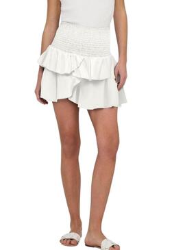 Gonna o top Only Nadja 2in1 bianco per donna