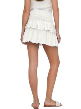Gonna o top Only Nadja 2in1 bianco per donna