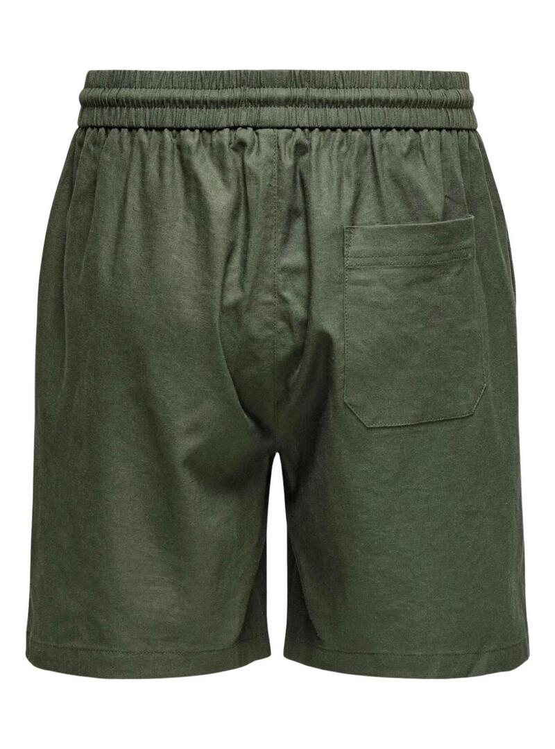 Bermuda Only and Sons verde per uomo.