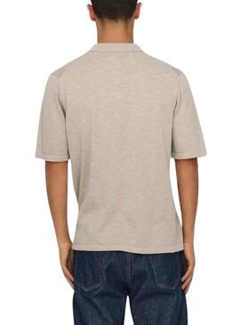 Polo Only and Sons George beige per uomo