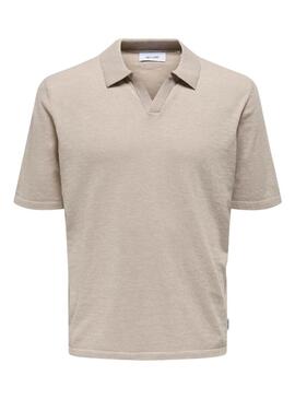 Polo Only and Sons George beige per uomo