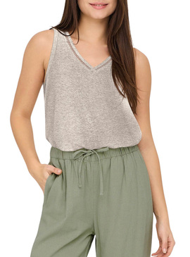 Top Only Penny grigio per donna