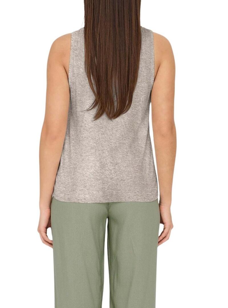 Top Only Penny grigio per donna