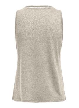 Top Only Penny grigio per donna