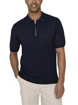 Polo Only and Sons Wyler blu scuro per uomo.