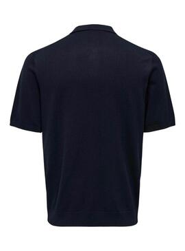 Polo Only and Sons Wyler blu scuro per uomo.