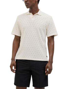Polo Jack and Jones Latrent beige per uomo