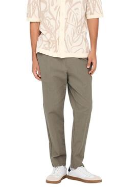 Pantaloni Only and Sons Linus verdi per uomo