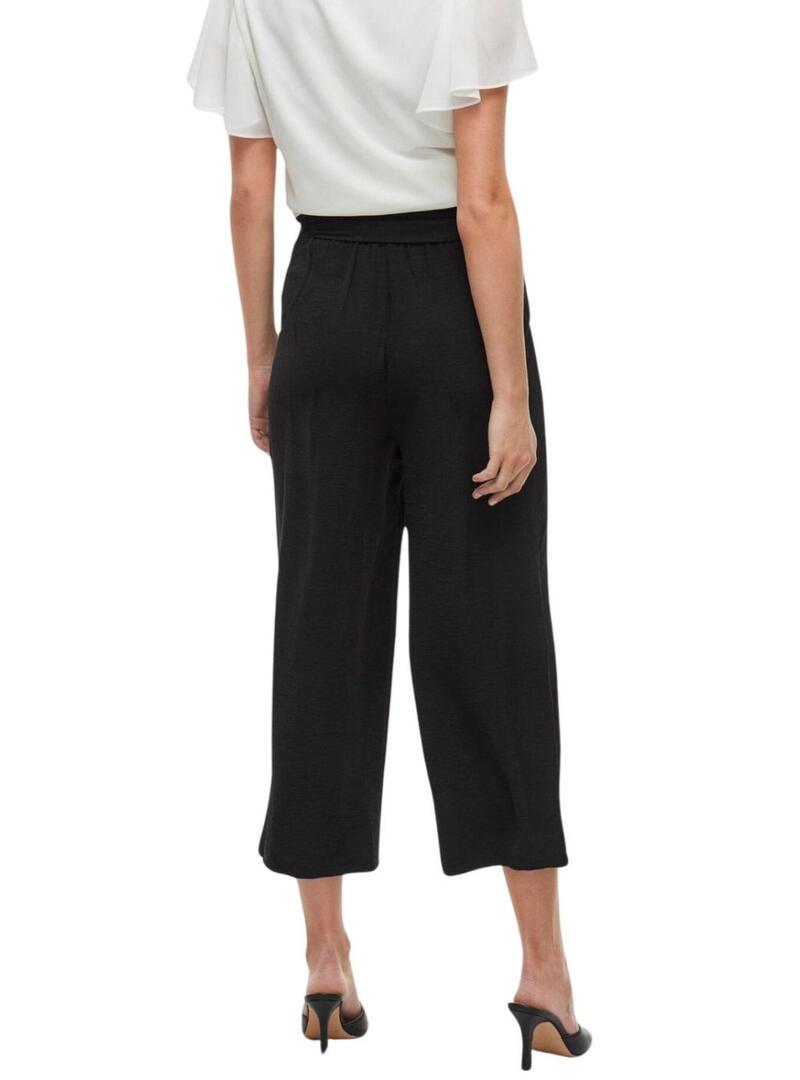 Pantaloni Vila Vijosa culotte neri per donne