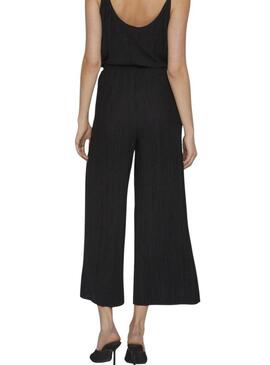 Pantaloni Vila Viplisa neri plissettati per donna