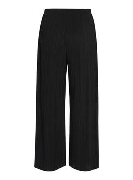 Pantaloni Vila Viplisa neri plissettati per donna