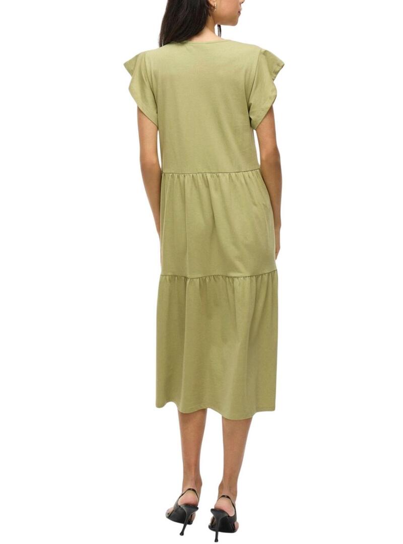 Abito Vila Visummer midi verde per donna