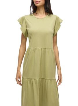 Abito Vila Visummer midi verde per donna