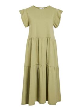 Abito Vila Visummer midi verde per donna