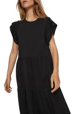 Abito Vila Visummer midi nero per donna