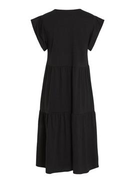 Abito Vila Visummer midi nero per donna