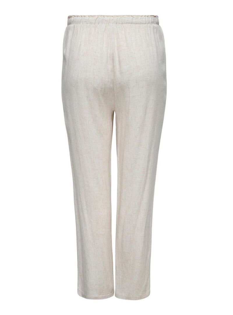 Pantaloni Only Siesta beige per donna