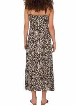 Abito Only Nelly leopardato marrone da donna