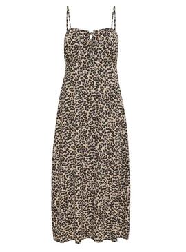 Abito Only Nelly leopardato marrone da donna