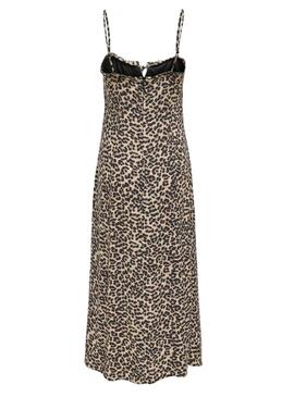 Abito Only Nelly leopardato marrone da donna