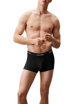 Pacco di 3 slip Calvin Klein boxer neri e bianchi per uomo