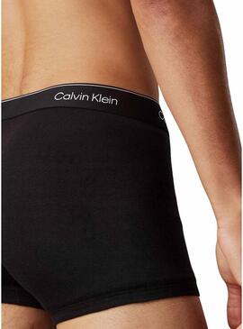 Pacco di 3 slip Calvin Klein boxer neri e bianchi per uomo