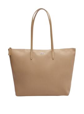Borsa Lacoste Tote Beige per Donna