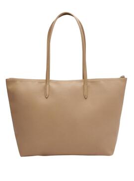 Borsa Lacoste Tote Beige per Donna