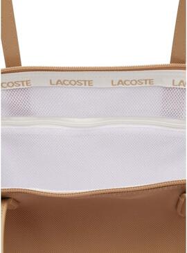 Borsa Lacoste Tote Beige per Donna
