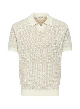 Polo Only and Sons Theo beige per uomo