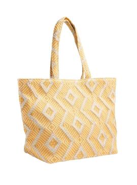 Borsa Pieces PClotta gialla per donna.