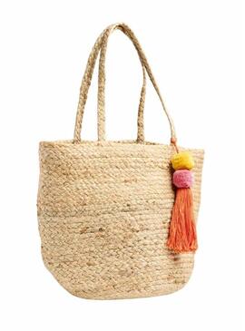 Borsa Pieces Pclunas shopper in iuta per donna.