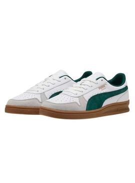 Scarpe da ginnastica Puma Indoor bianche e verdi per uomo.