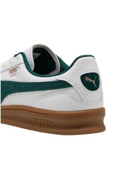Scarpe da ginnastica Puma Indoor bianche e verdi per uomo.