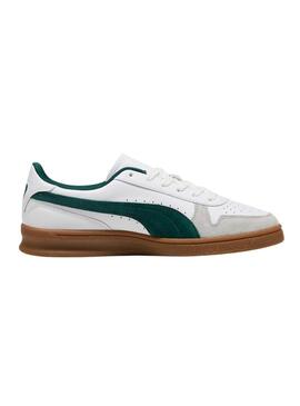 Scarpe da ginnastica Puma Indoor bianche e verdi per uomo.