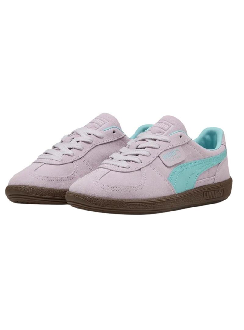 Sneakers Puma Palermo rosa e turchese per donna
