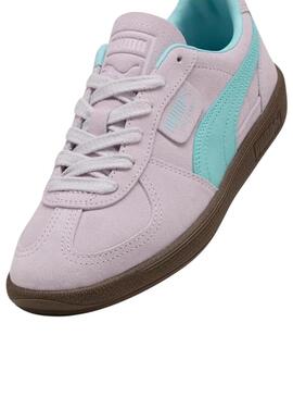Sneakers Puma Palermo rosa e turchese per donna