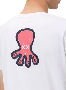 Maglia El Pulpo Triplelogo bianca e rosa per uomo