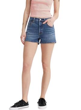 Shorts Levis 501 Original blu per donna