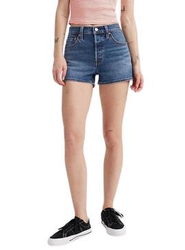 Shorts Levis 501 Original blu per donna